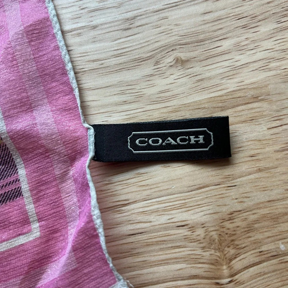 COACH 20” silk blend scarf - Picture 3 of 4